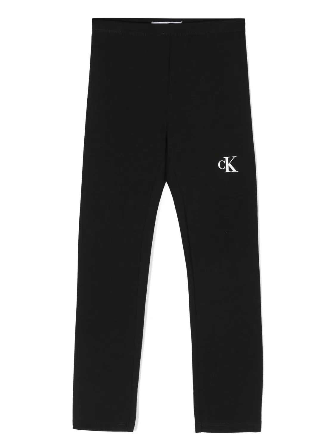 Леггинсы с логотипом из хлопка Calvin Klein, черный