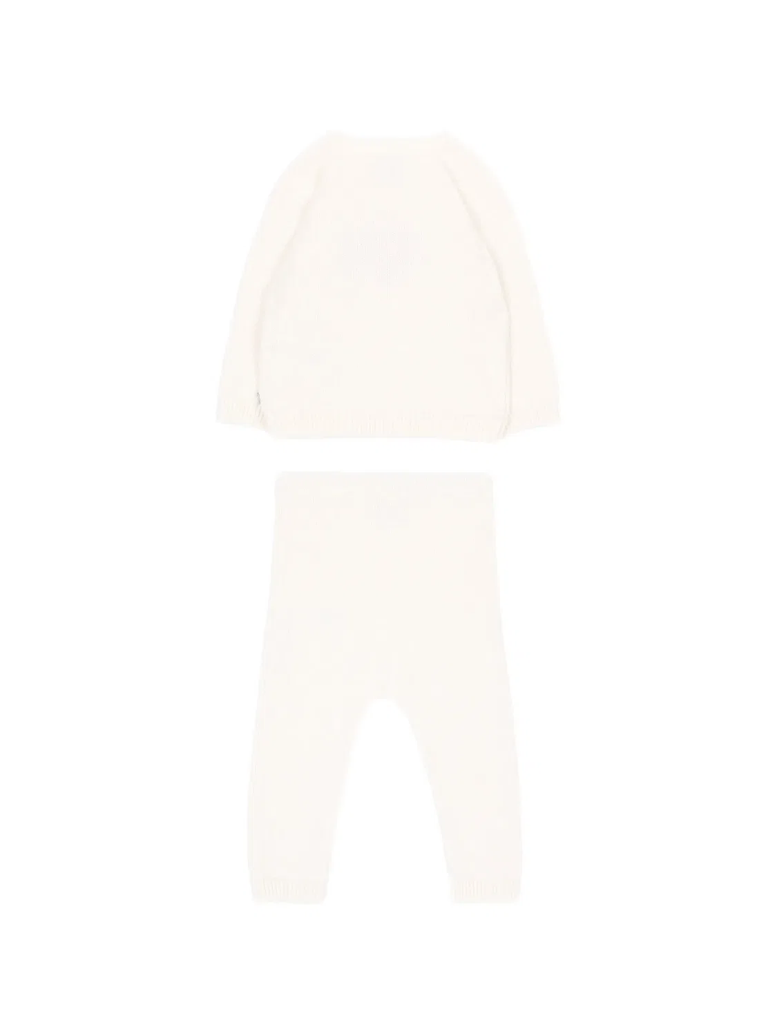Petit Bateau Трикотажный комплект (джемпер и брюки), белый — фото 2