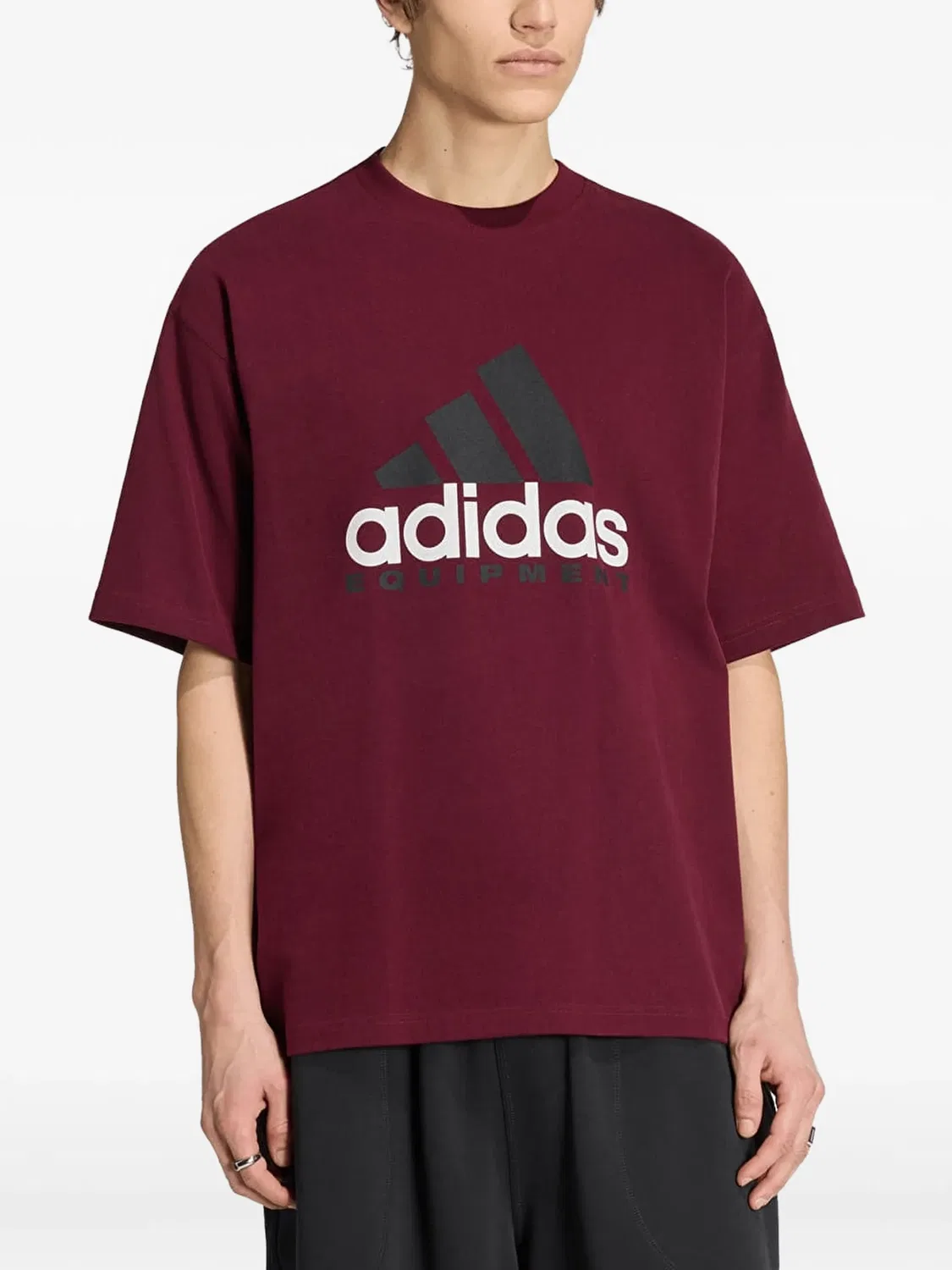 Футболка Equipment с логотипом красная Adidas, красный