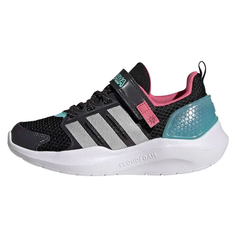 Детские кроссовки для девочек с подсветкой Lightorama Runner Adidas, Black — фото 2