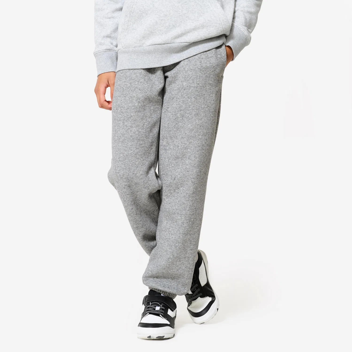 Детские спортивные штаны с начесом Jogginghose Kinder warm Domyos, Hellzinngrau