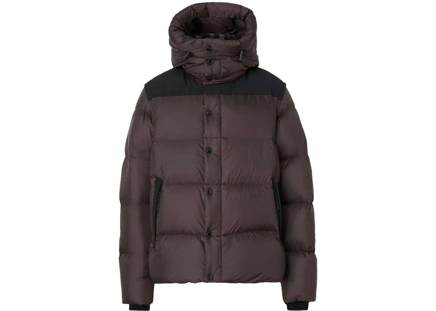 Мужская куртка-пуховик с капюшоном и отстегивающимися рукавами Burberry, Dark Peat Brown