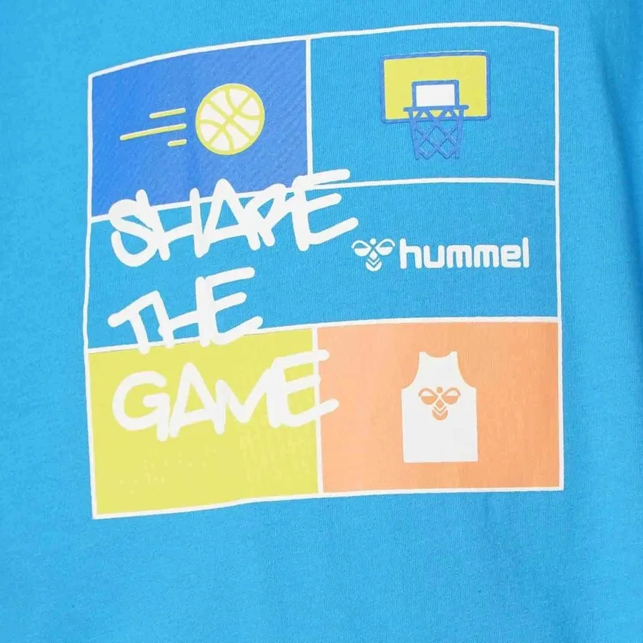 Детская футболка оверсайз с коротким рукавом Hmlgorm Oversize Hummel, Синий — фото 4