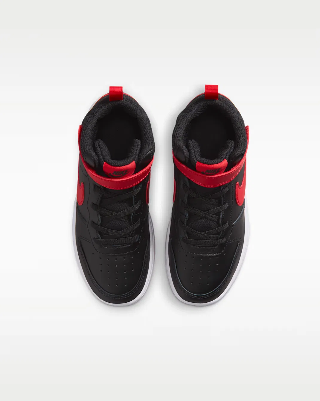 Детская обувь Nike Court Borough Mid 2, Black/White/University Red — фото 4