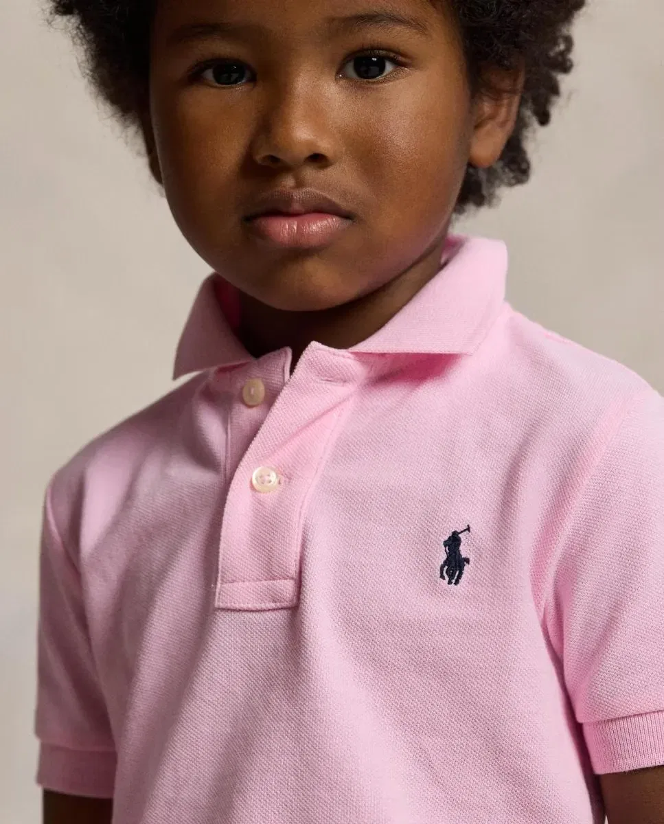 Детское поло для мальчиков из пике Polo Ralph Lauren, Rosa Claro — фото 3