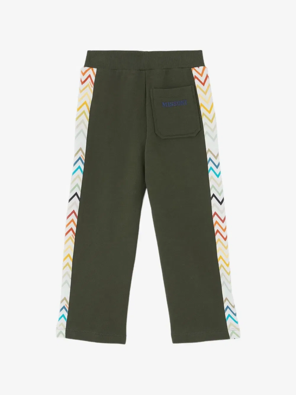Штаны с зигзагообразным принтом Missoni Kids, зеленый — фото 2