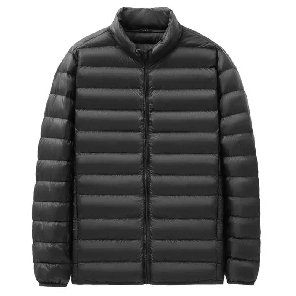 Детская пуховая куртка с воротником-стойкой MINISO, Black — фото 4