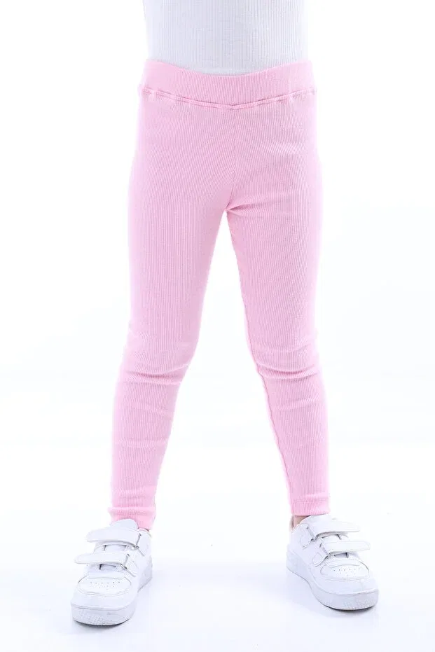Детские леггинсы для девочек хлопковые Basics Kyex, Pink — фото 3