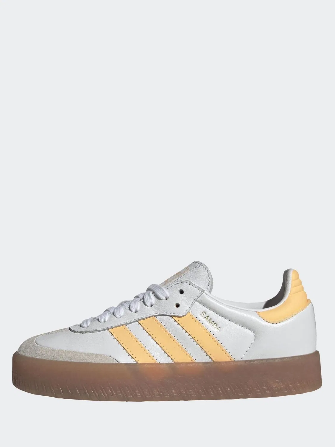 Кроссовки с обновленным верхом Sambae adidas originals, белый/желтый — фото 3