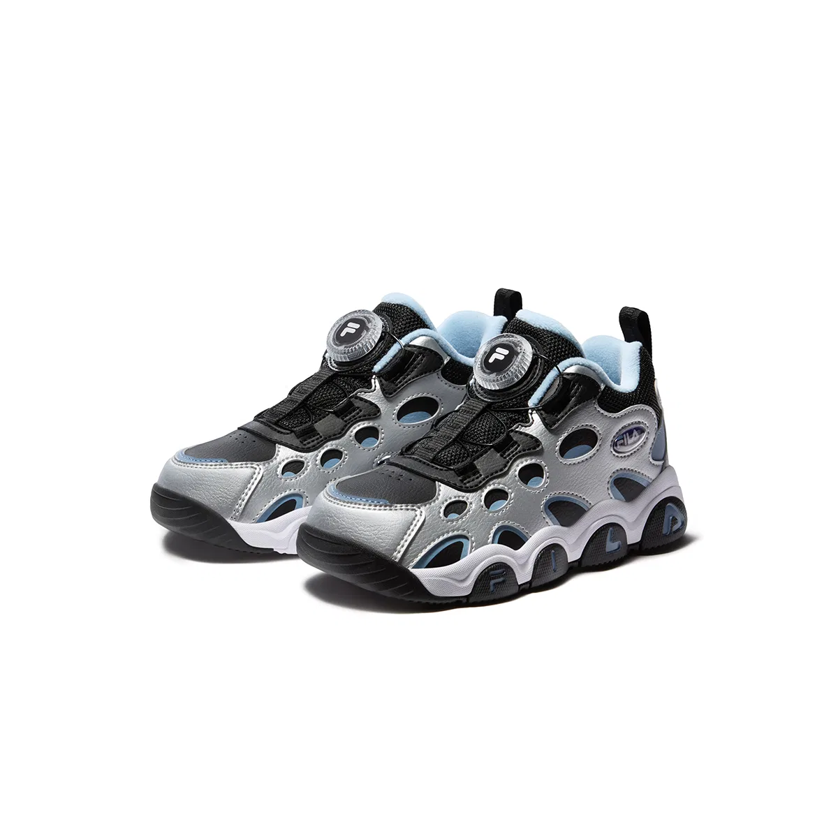 Детские баскетбольные кроссовки FILA KIDS, Black/Space Silver — фото 4
