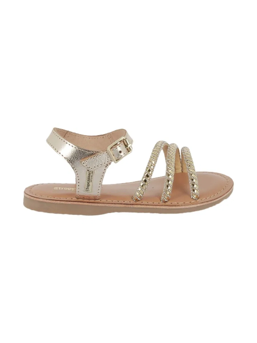 Сандалии Les Tropeziennes 'Ledersandalen fur Kinder von Belarbi Bibigirl' золотого цвета — фото 2
