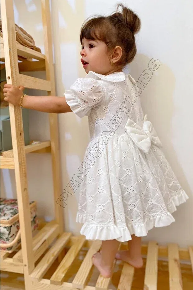 Детское платье для девочек с коротким рукавом angel Penu Baby Kids, White