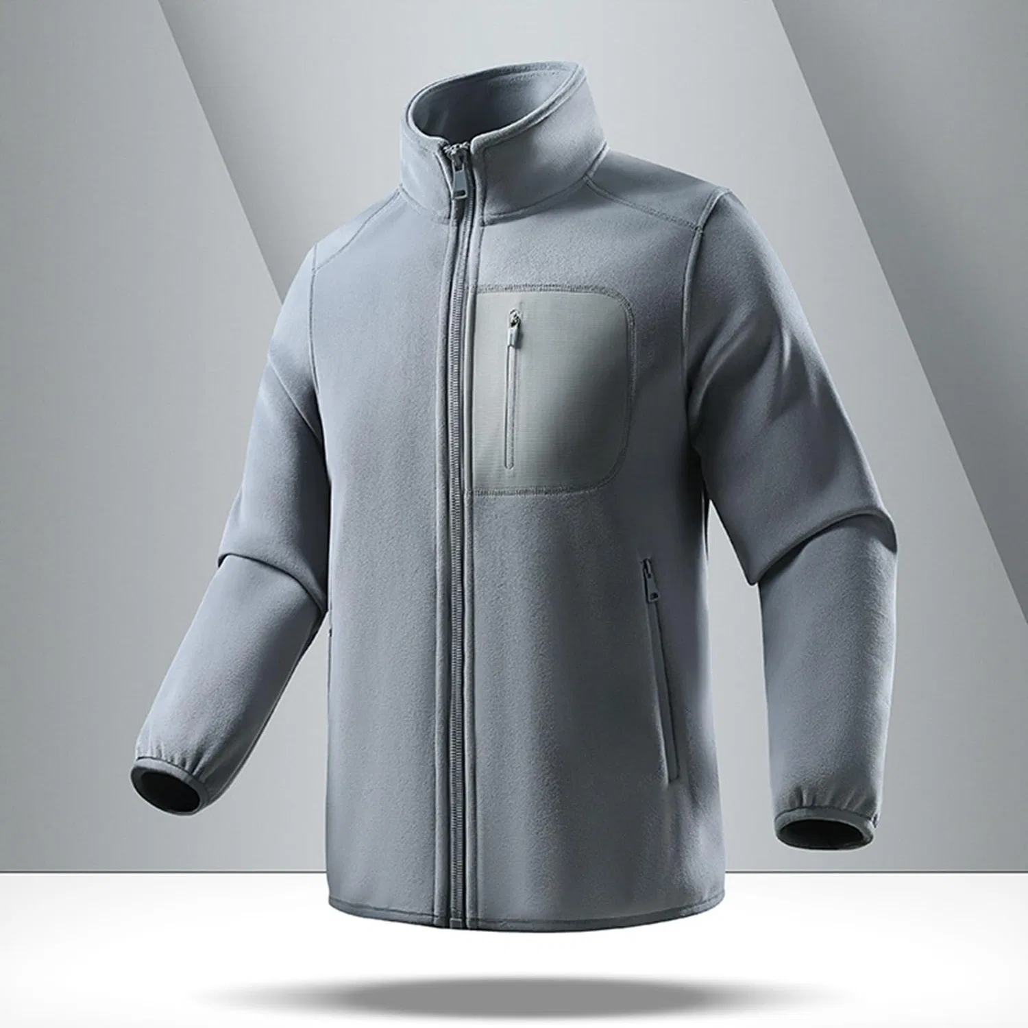 Женская ветрозащитная куртка с утеплителем для активного отдыха, Light Gray-c — фото 3