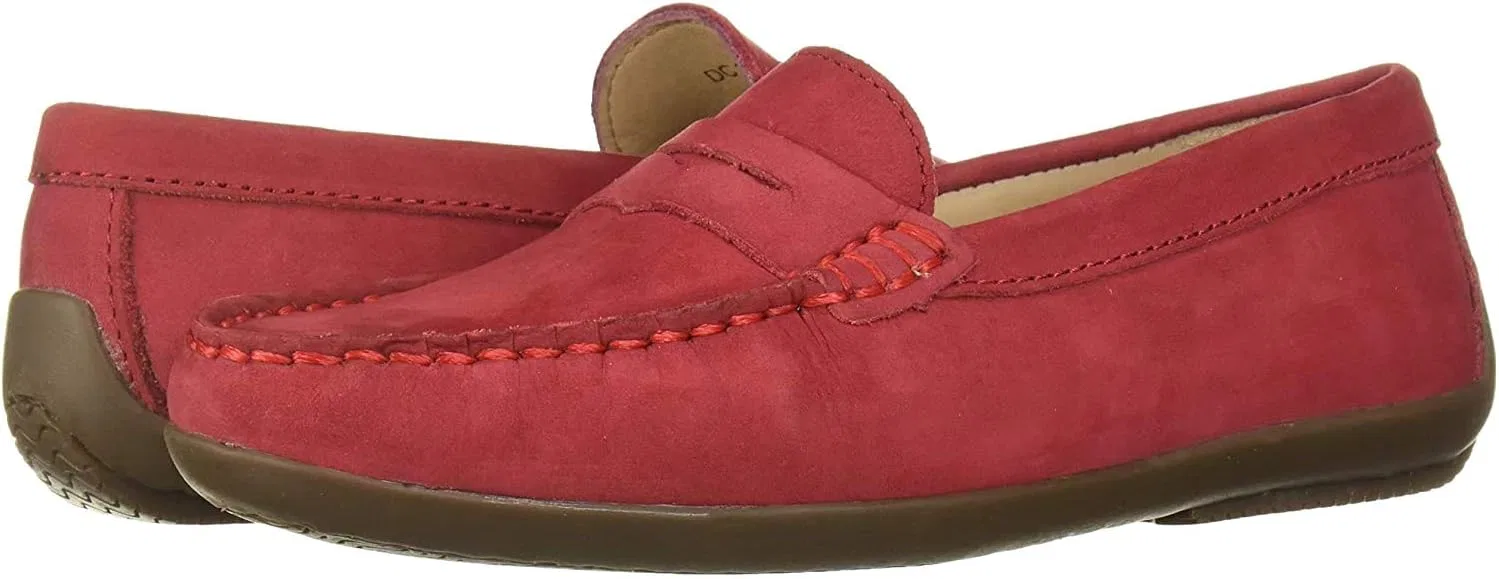 Детские туфли-лоферы из натуральной кожи Naples 2.0 Penny Driver Driver Club USA, Red Nubuck — фото 2