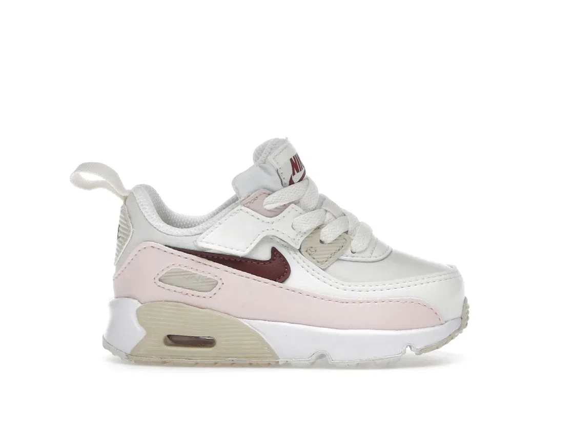 Детские кроссовки для мальчиков и девочек Nike Air Max 90 EasyOn, Phantom Echo Pink Sail Dark Team Red