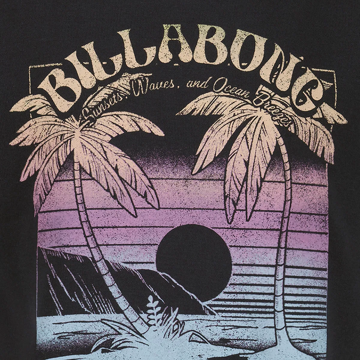 Детская футболка для девочек с принтом Sunset Dreams Billabong, Black Sands — фото 2