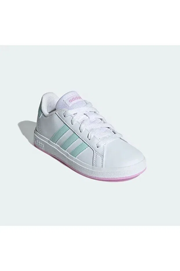Детские кеды для девочек с принтом Grand Court 2.0 K White Adidas, 43 — фото 4