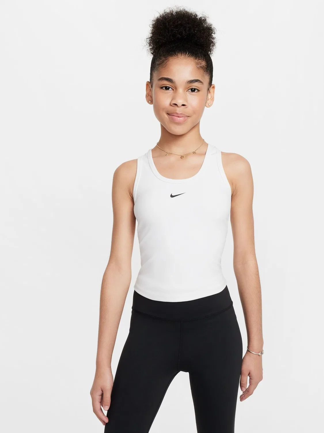 Топ Nike One Fitted Dri-FIT, белый