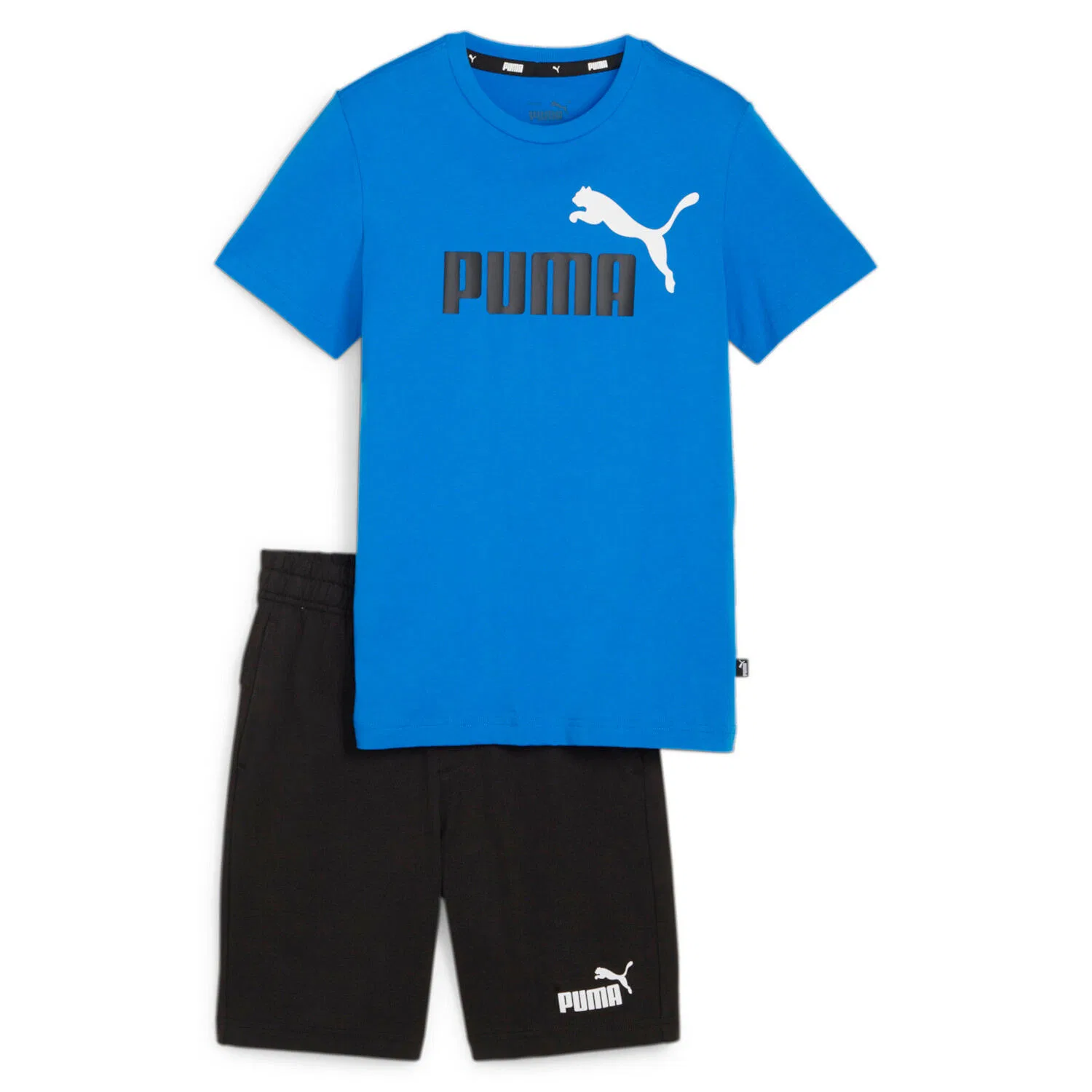 Детский комплект с принтом Logo Tee and Shorts Set B Puma, Konigsblau