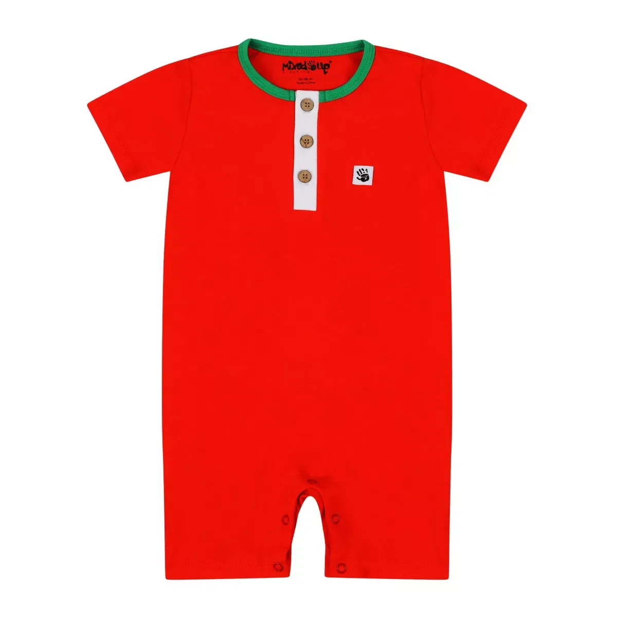 Детский боди-комбинезон с коротким рукавом Mixed Up Clothing, Red Alert