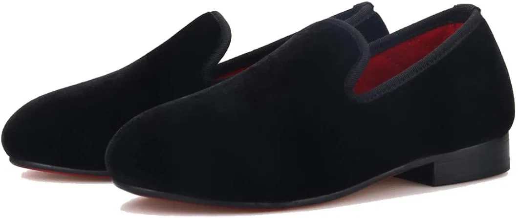 Детские туфли-лоферы из вельвета для мальчиков FERUCCI, Black
