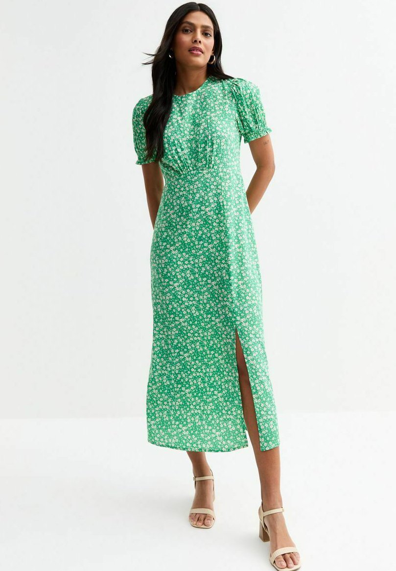 

Повседневное платье DAISY PRINT SHORT SLEEVE MIDI TEA New Look, цвет Green Pattern