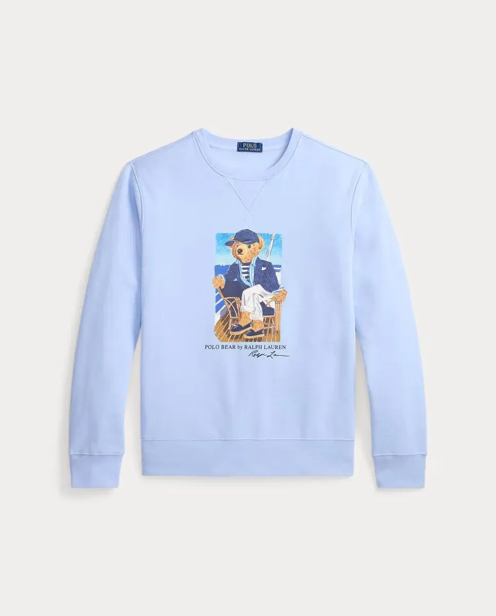 Мужская толстовка с принтом Polo Bear Polo Ralph Lauren, Azul Porcelana — фото 4