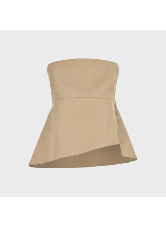 Блузка с открытыми плечами на молнии Zara, хаки — фото 2