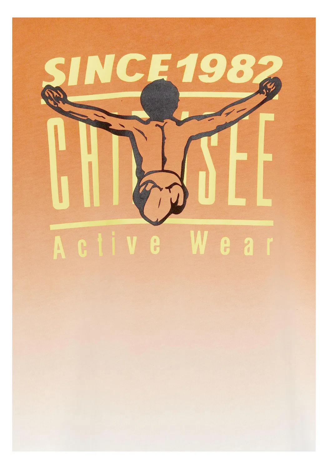 Детская футболка с дип-дай принтом T-Shirt mit Dip-Dye Unikat Chiemsee, Orange — фото 3