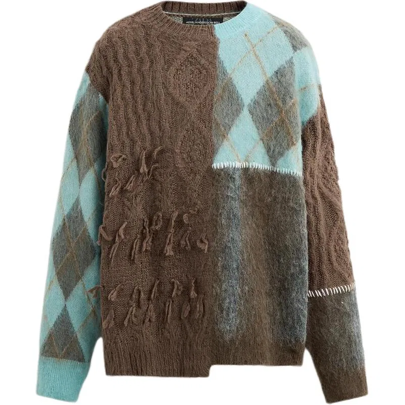 Мужской джемпер с длинным рукавом x ANDERSSON BELL SS25 Knitwear ZARA, Blue