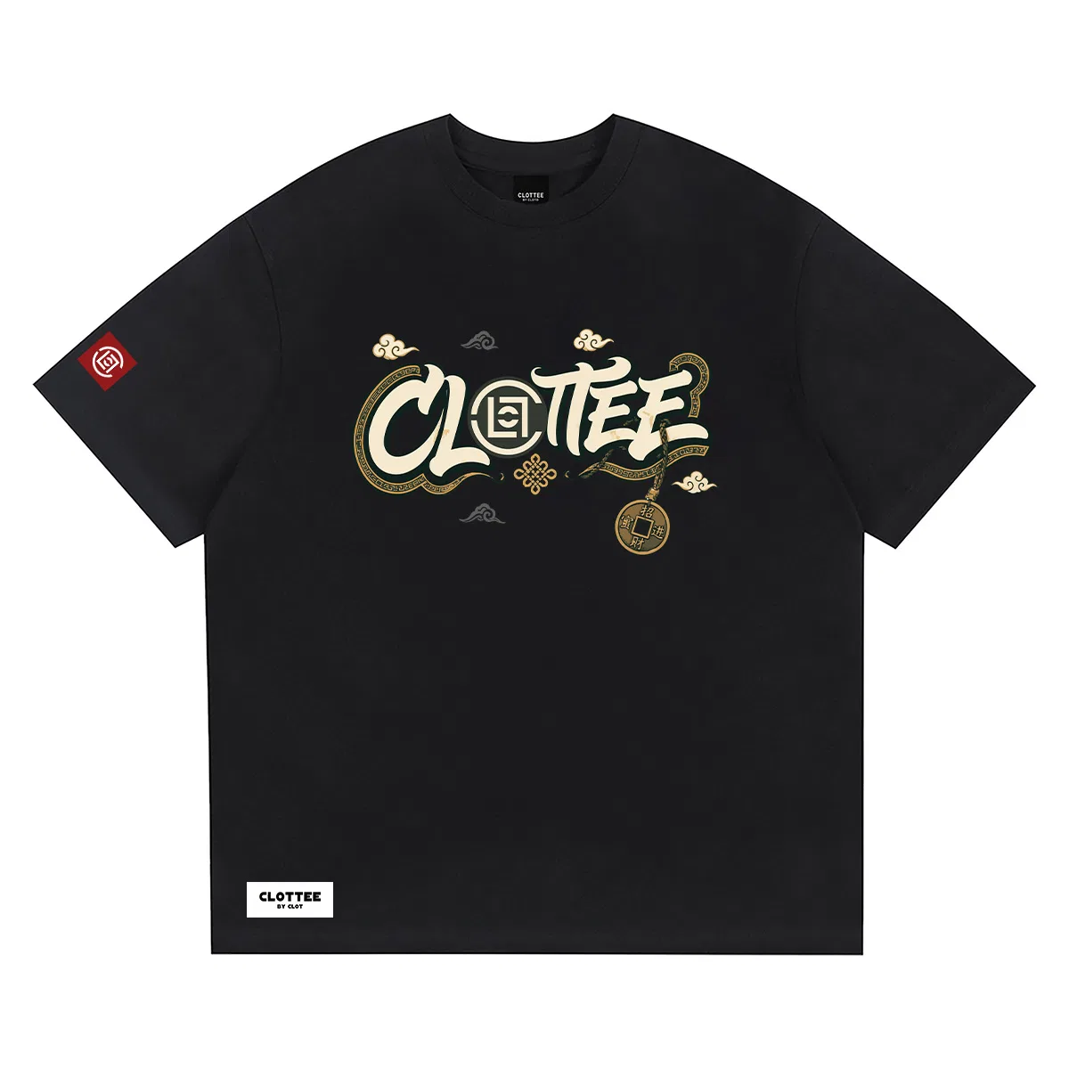 Детская футболка хлопковая с круглым вырезом CLOT, Ink Black — фото 4