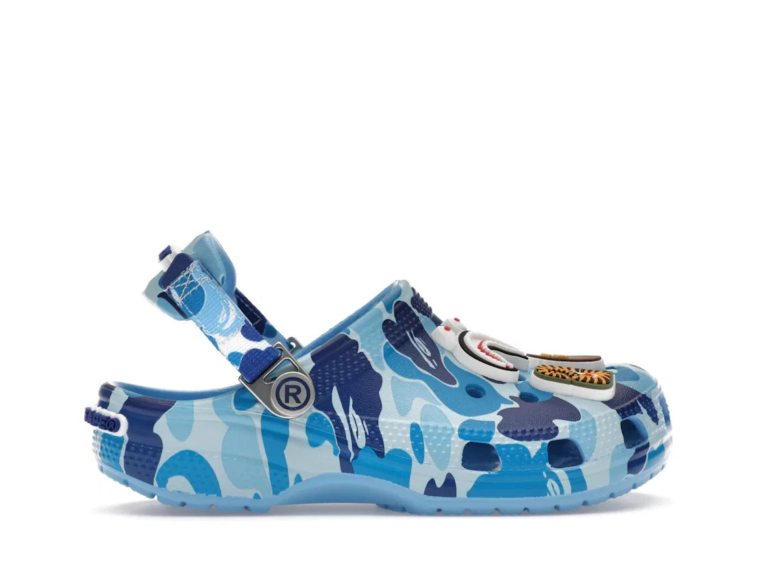 Детские сабо-клоги Classic Clog Crocs, ABC Camo/Blue