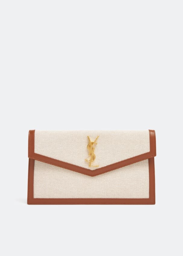 

Клатч SAINT LAURENT Uptown pouch, бежевый
