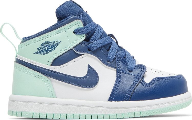 

Кроссовки Air Jordan 1 Mid TD Blue Mint, синий