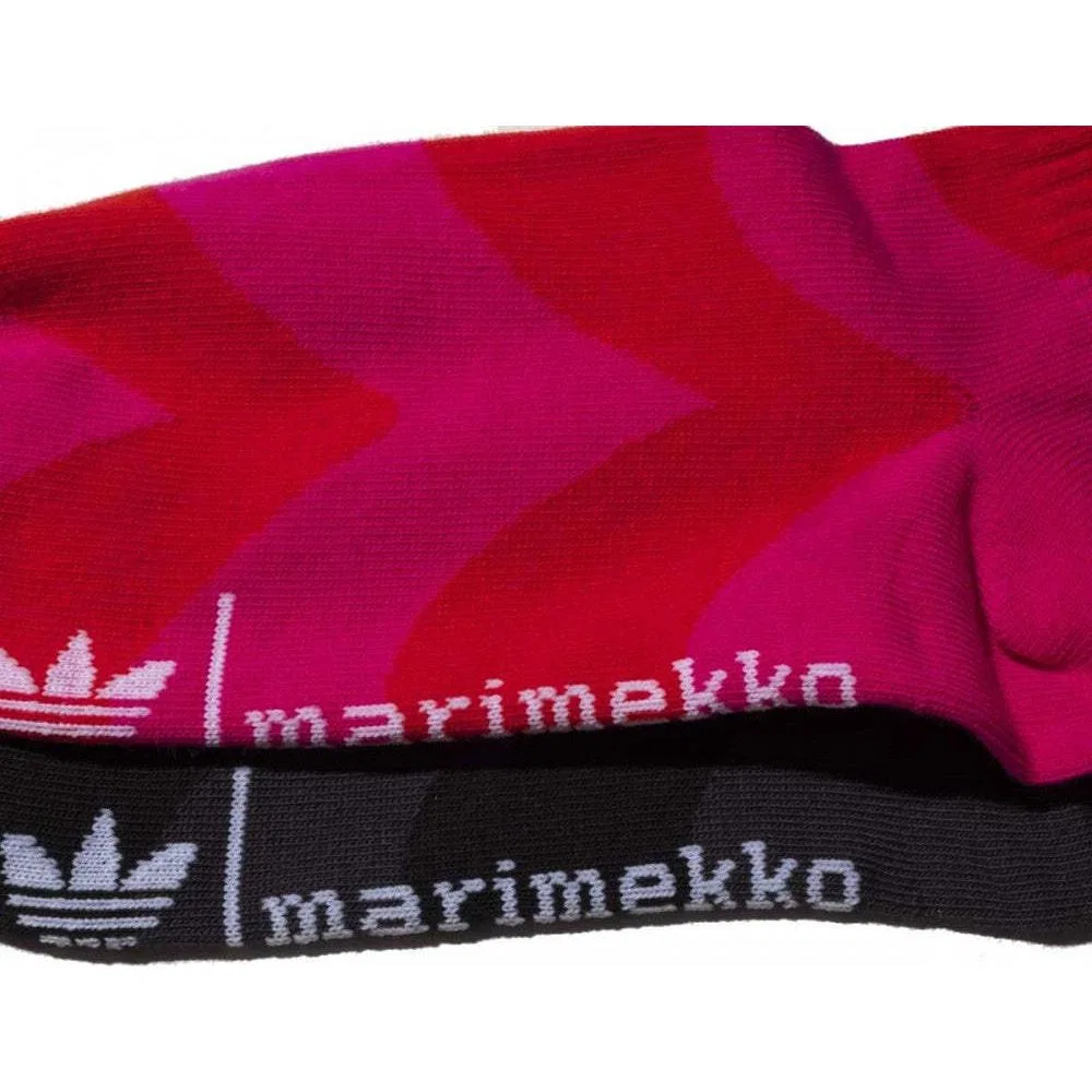 Носки с принтом Adidas Originals Marimek Crw, 2 пары, Black Red — фото 3