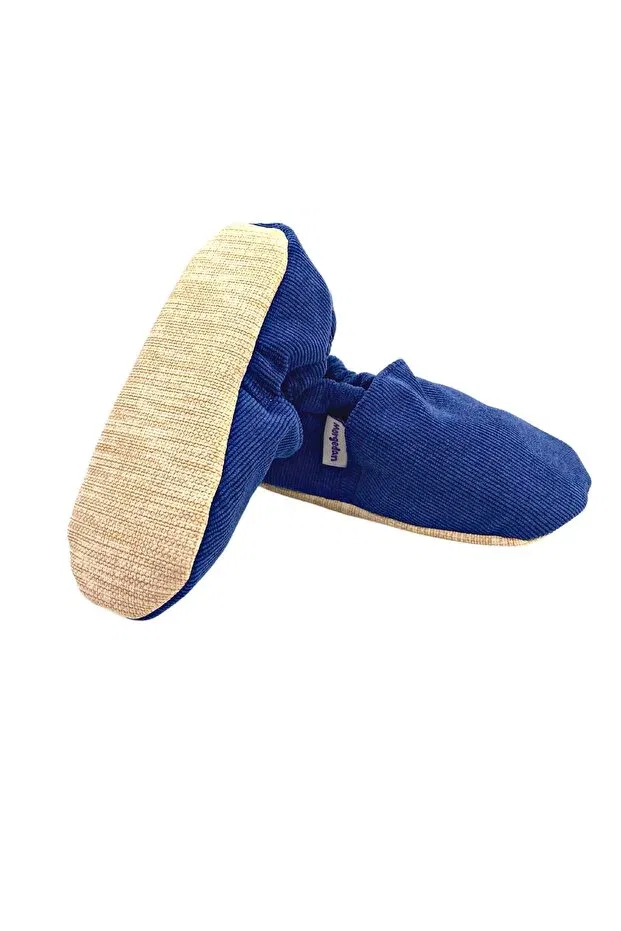 Детские пинетки для новорожденных с текстурированным рисунком Morgedan, Navy Blue — фото 3
