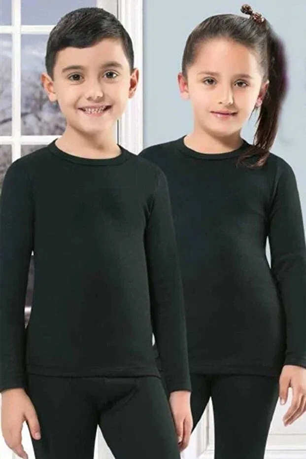 Детская термофутболка с длинным рукавом Kota, Black