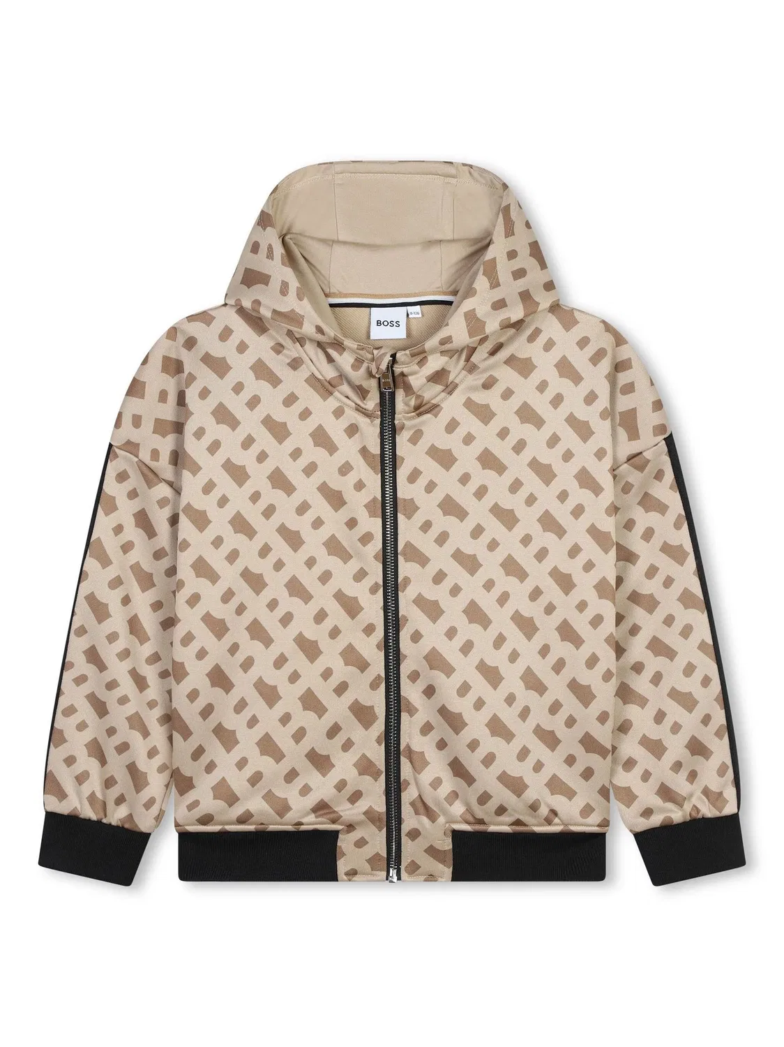 Толстовка с логотипом на молнии BOSS, нейтральные