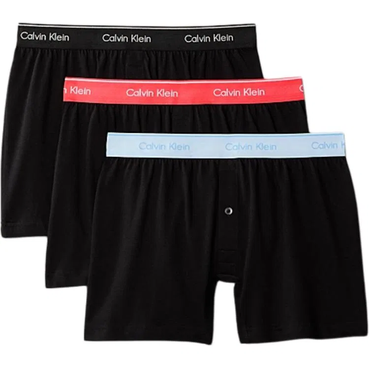 Мужские боксеры с логотипом, комплект из 3 шт., Calvin Klein, Black