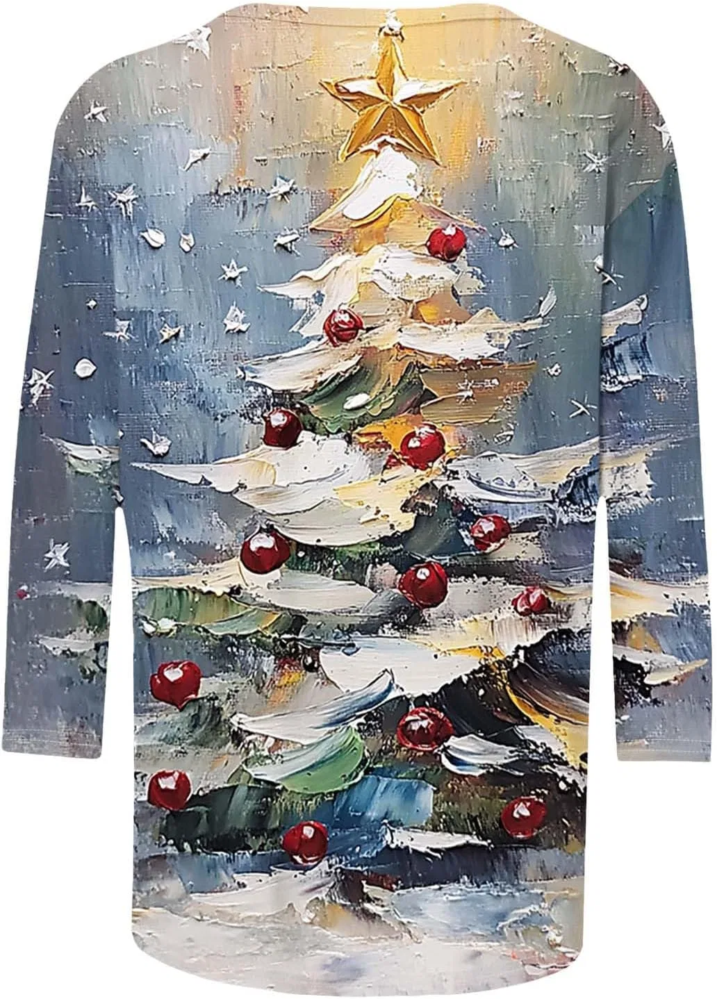 Женская футболка с рождественским принтом Christmas, Multicolor — фото 3