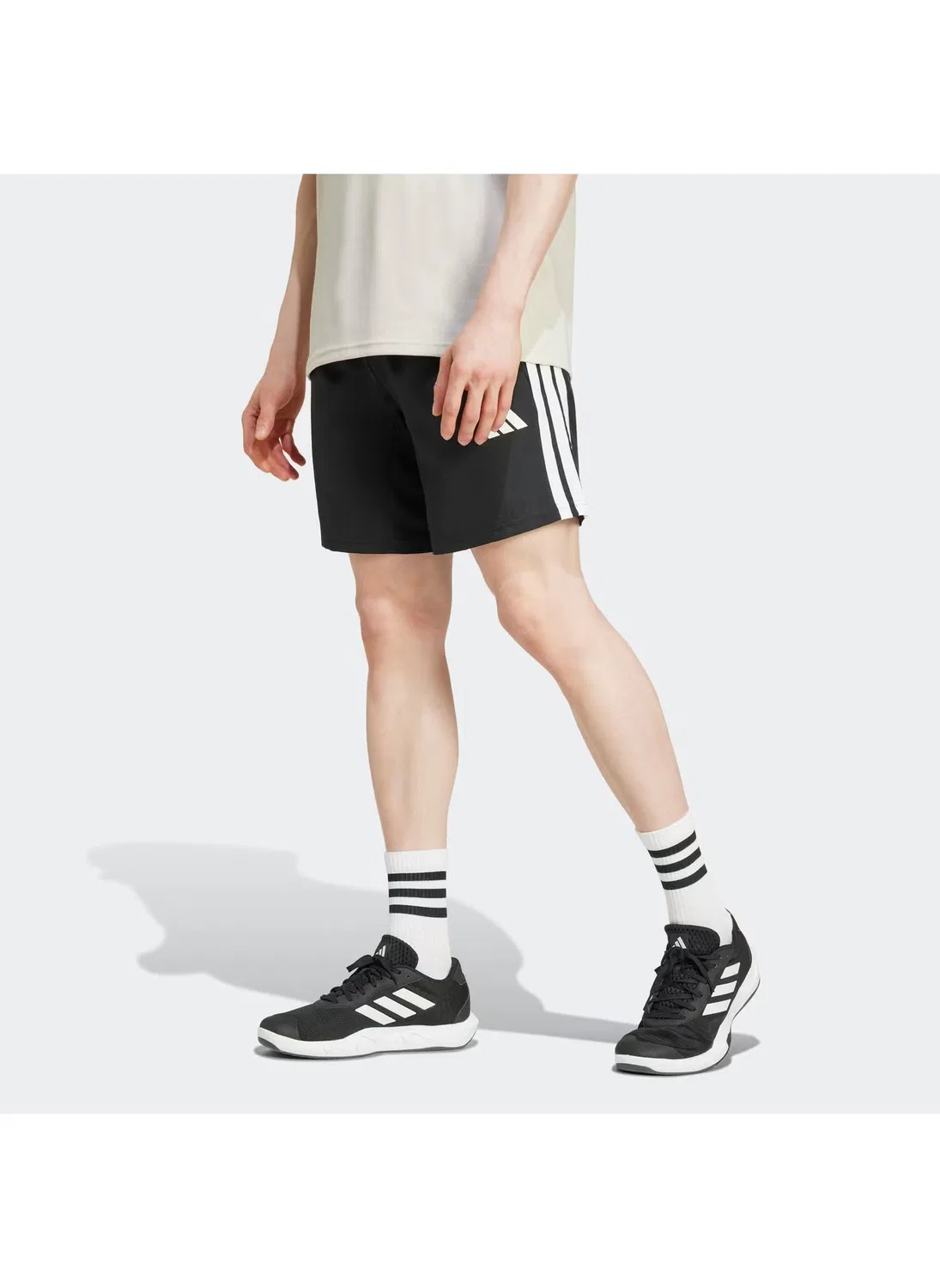 Шорты тренировочные с логотипом Workout Essentials 3-Stripes Adidas, черный