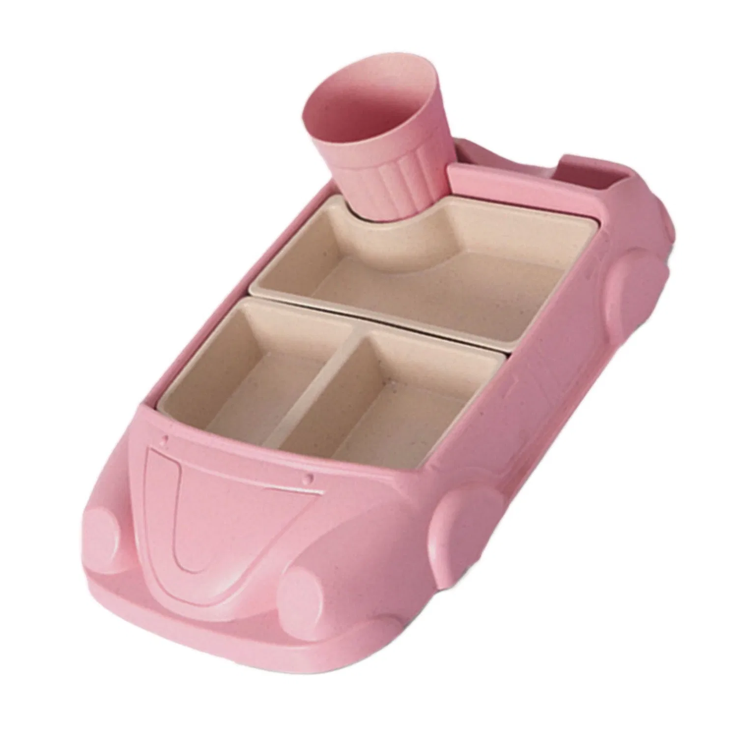 Детский набор посуды в форме машины, 30.6x19x5 см, Rmncdg, Light Pink — фото 2