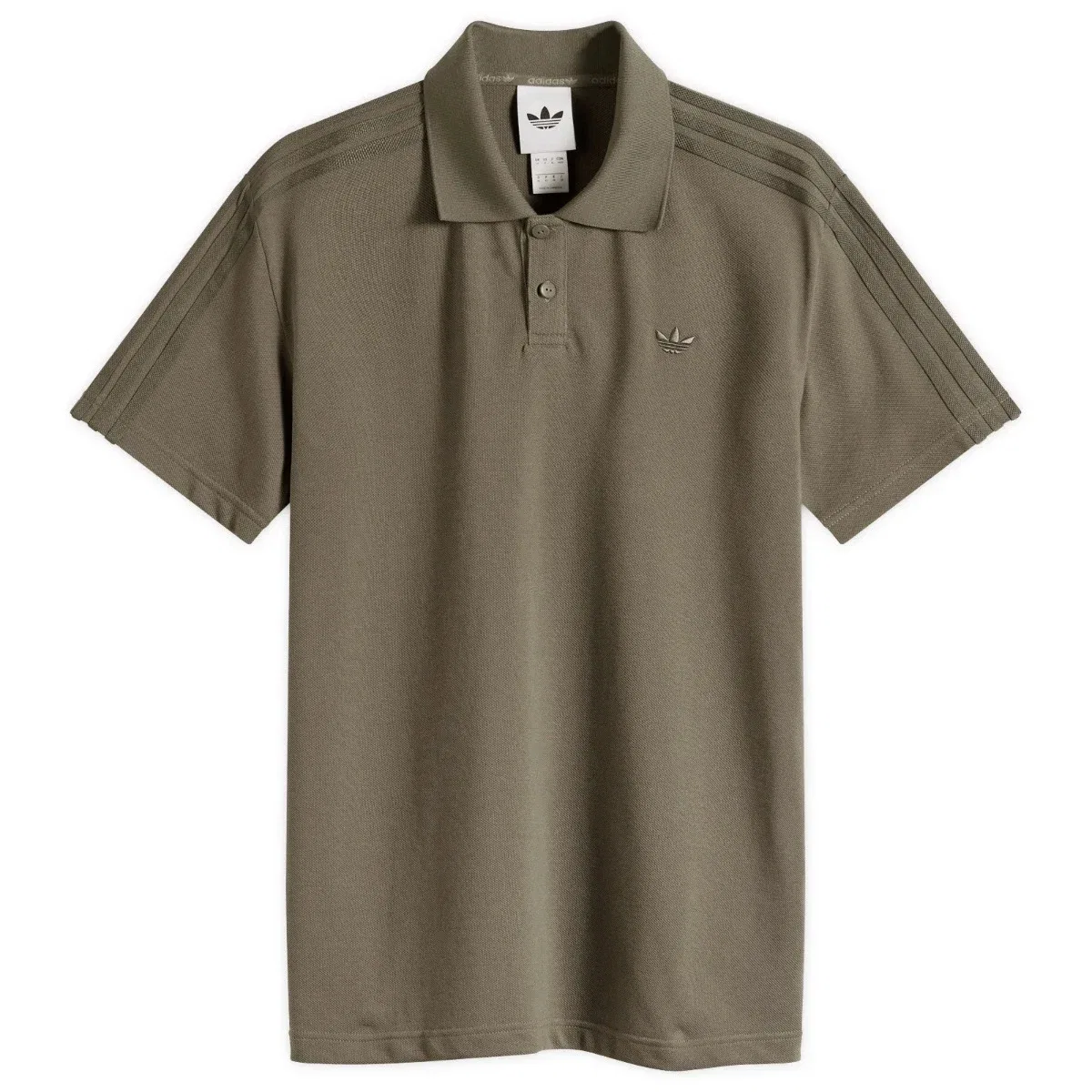 Мужское поло с длинным рукавом 3 Stripe Polo Adidas, Branch