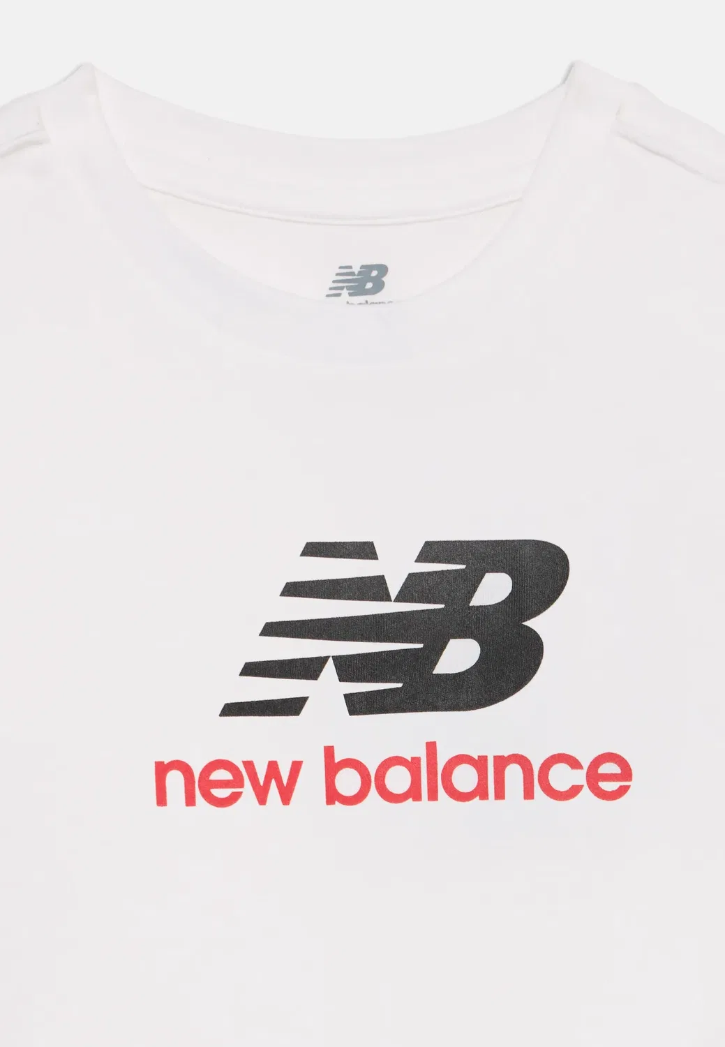 Футболка с принтом и логотипом Stacked New Balance, Bright White — фото 4