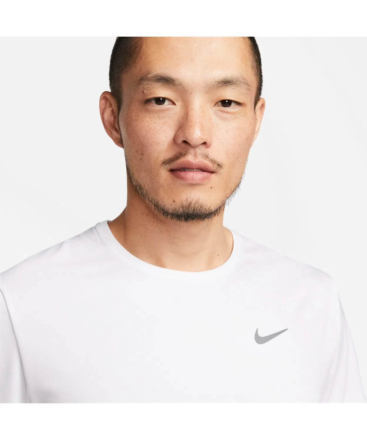 Мужская футболка с коротким рукавом NIKE DF Miler S/S Top, Белый — фото 3