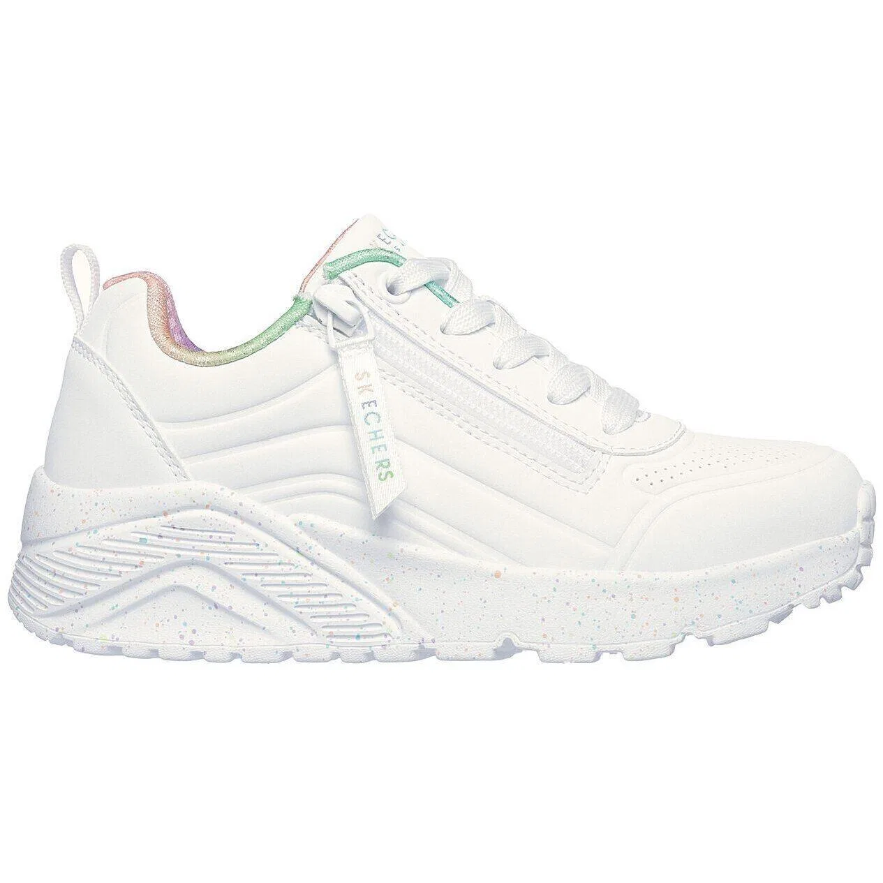 Детские кроссовки с принтом Skechers Uno Lite Vivid Splash, Weiß — фото 2