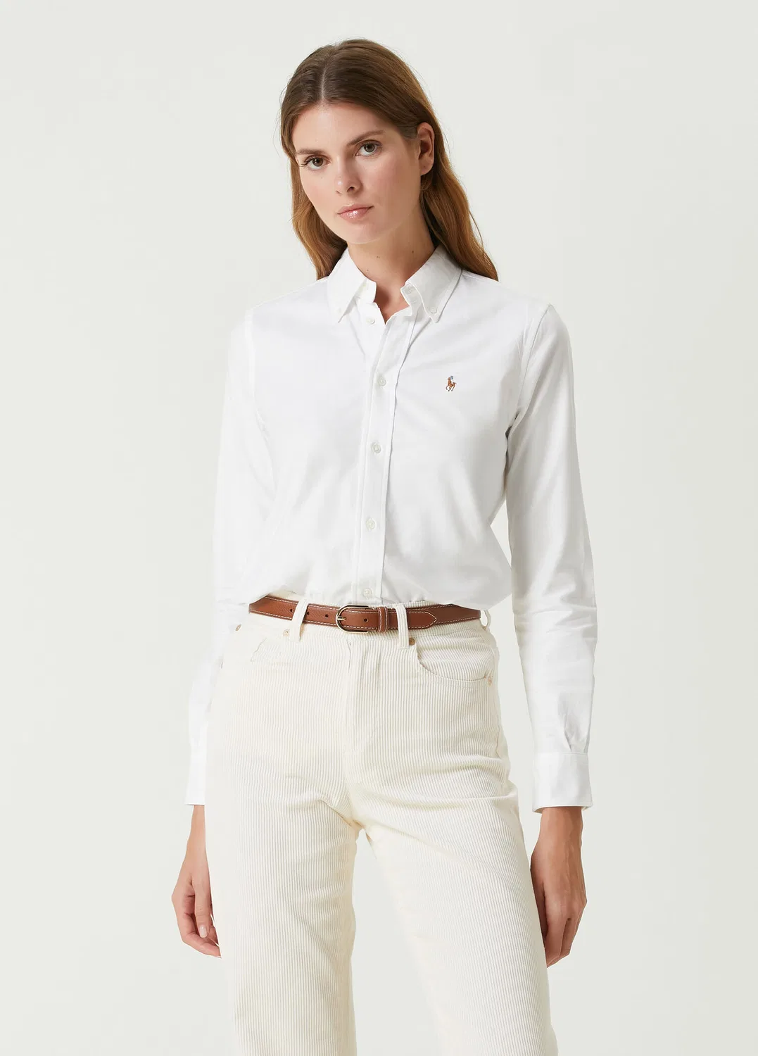 Блузка Polo Ralph Lauren Slim Fit, white