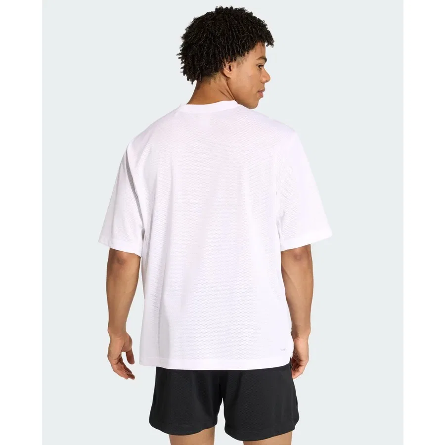 Мужская футболка из сетки с длинным рукавом Pl Es Mesh T adidas, Белый — фото 2