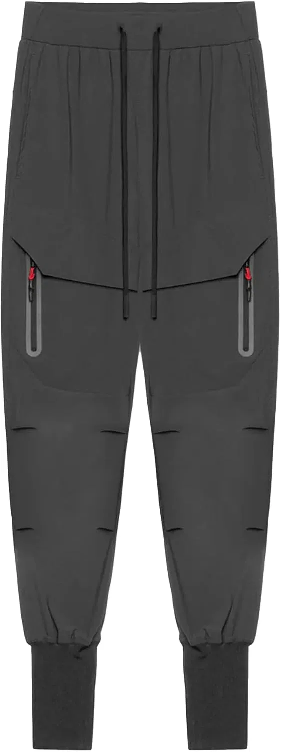 Мужские спортивные брюки-джоггеры с карманами на молнии, модель Athletic Joggers, серый