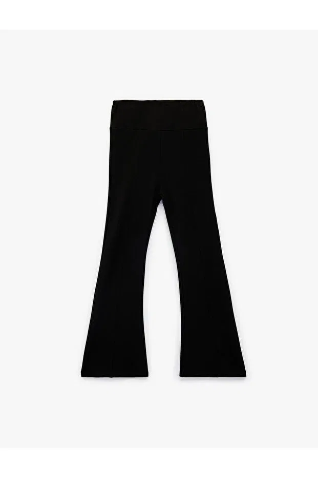 Детские леггинсы для девочек с флиртом Koton, Black — фото 3